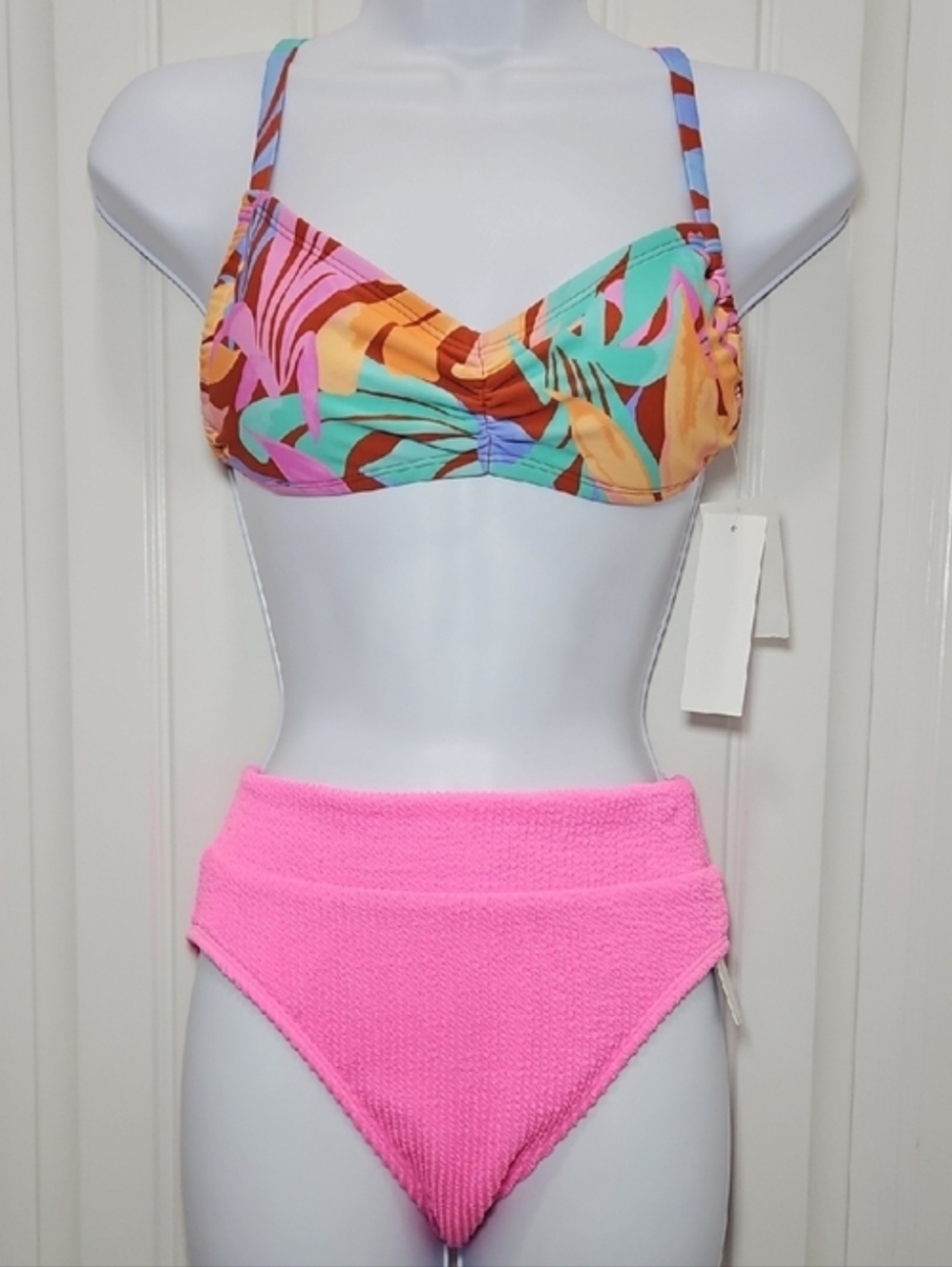 Salt & Cove Tropical Print Bikini Swimsuit Set New Medium